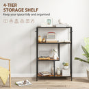 HOMCOM Industrial Bookshelf Bookcase W/ Open Shelves For Study