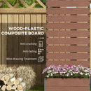 Outsunny Raised Garden Bed With Trellis And Drainage Hole, Planter Box - Brown/Grey