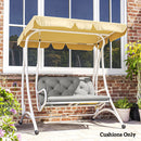 Outsunny 2 Seater Garden Bench Cushion Outdoor Seat Pad with Ties