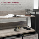 HOMCOM Bedroom Chest of Drawers 7 Drawer Dresser w/ Shelves