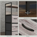 HOMCOM Bedroom Chest of Drawers 7 Drawer Dresser w/ Shelves