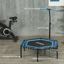 SPORTNOW 45" Fitness Trampoline with Adjustable Handle LED Lights