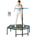 SPORTNOW 45" Fitness Trampoline with Adjustable Handle LED Lights