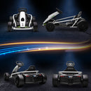 HOMCOM 24V Electric Go Kart for Kids with Music, Horn Honking, Slow Start