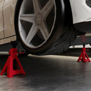 HOMCOM Axle Stands, Adjustable Car Jack Stands, Pack Of 2 - Red