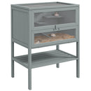 PawHut Wooden Hamster Cage w/ Storage Shelf, Openable Top for Gerbils, Grey