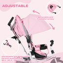 HOMCOM 6 In 1 Kids Trike, Stroller With Parent Handle