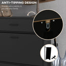 HOMCOM Shoe Storage Cupboard With 2 Flip Doors And Sliding Out Drawer, Black