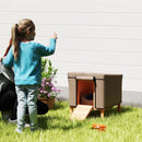 PawHut Rabbit Hutch Cover, Guinea Pig Hutch Cover for X-D2-0047, Brown