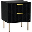 HOMCOM Bedside Table Bedside Cabinet with 2 Drawers for Bedroom