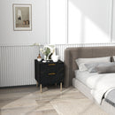 HOMCOM Bedside Table Bedside Cabinet with 2 Drawers for Bedroom