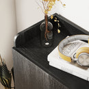 HOMCOM Shoe Storage Cabinet Footwear Rack Stand w/Adjustable Shelves Black