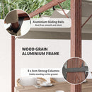 Outsunny 3 X 3(m) Aluminium Garden Pergola With Retractable Roof, Natural