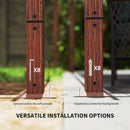 Outsunny 3 X 3(m) Aluminium Garden Pergola With Retractable Roof, Natural