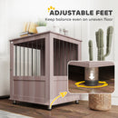PawHut Dog Crate Kennel Cage, Indoor End Table, Purple