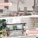 HOMCOM 100cm Over The Sink Dish Drainer Rack, 2 Tier Dish Rack For Kitchen, Black