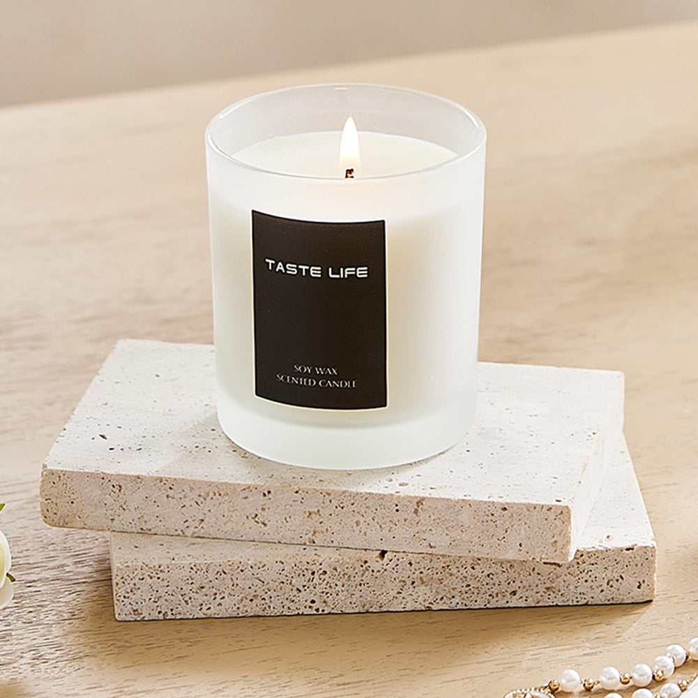 Lifeideas Handmade Soy Wax Scented Candle In Frosted Glass Jar