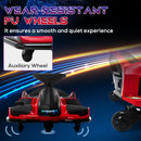 HOMCOM 12V Electric Go Kart for Kids with Music, LED Lights