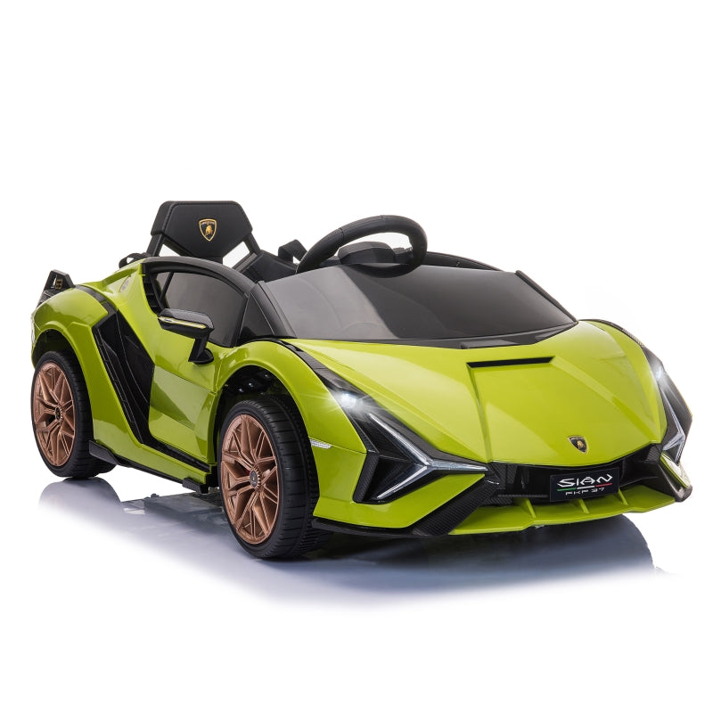 HOMCOM Kids Electric Ride On Car Lamborghini Sian - Green