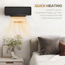 HOMCOM 1000W/2000W Wall Downflow Heater 10-49°C Temperature w/ Timer, Black