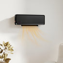 HOMCOM 1000W/2000W Wall Downflow Heater 10-49°C Temperature w/ Timer, Black