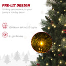 HOMCOM 1.2m Prelit Christmas Tree With 100 Warm White LED Lights And 8 Modes
