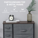 HOMCOM Chest Of Drawers With 7 Dresser Drawers For Home Bedroom, Dark Grey