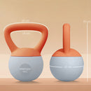 SPORTNOW Kettlebell W/ Soft Body And Non-Slip Handle, Orange And Grey