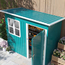 Outsunny 7 x 4ft Galvanised Steel Garden Shed with Foundation Kit