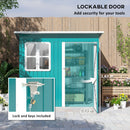 Outsunny 7 x 4ft Galvanised Steel Garden Shed with Foundation Kit