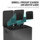 HOMCOM 2 X 20L Dual Kitchen Bin Pedal Bin For Recycling And Waste