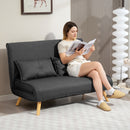 HOMCOM Click Clack Sofa Bed, 2 Seater Bed Settee for Living Room