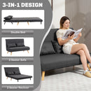 HOMCOM Click Clack Sofa Bed, 2 Seater Bed Settee for Living Room