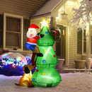 HOMCOM  Inflatable Christmas Tree 1.8m , LED Lighted with Santa Claus Dog Decoration