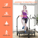 HOMCOM 40 Inch Foldable Mini Fitness Trampoline With Foam Handle