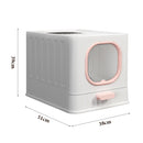 KidKid Enclosed Folding Cat Litter Box Toilet with Scoop