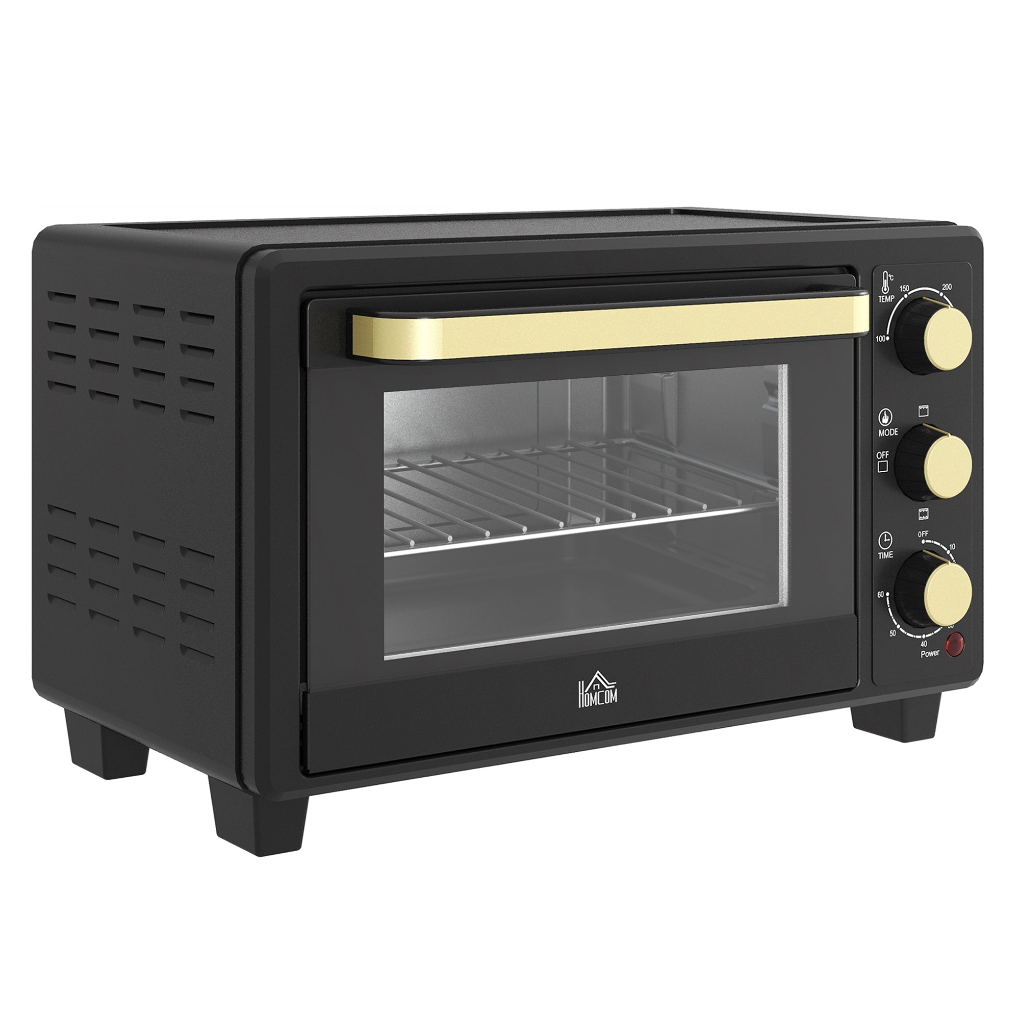 Mini Oven 16L Countertop Oven w/ Adjustable Temp Timer 1400W, B