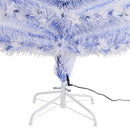 HOMCOM Artificial Fibre Optic Christmas Tree with Star Topper 6ft - White