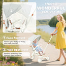AIYAPLAY 5 in 1 Foldable Kids Trike, Toddler Tricycle for 1-3 Years,