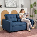 HOMCOM 2 Seater Pull Out Sofa Bed with Pockets for Living Room