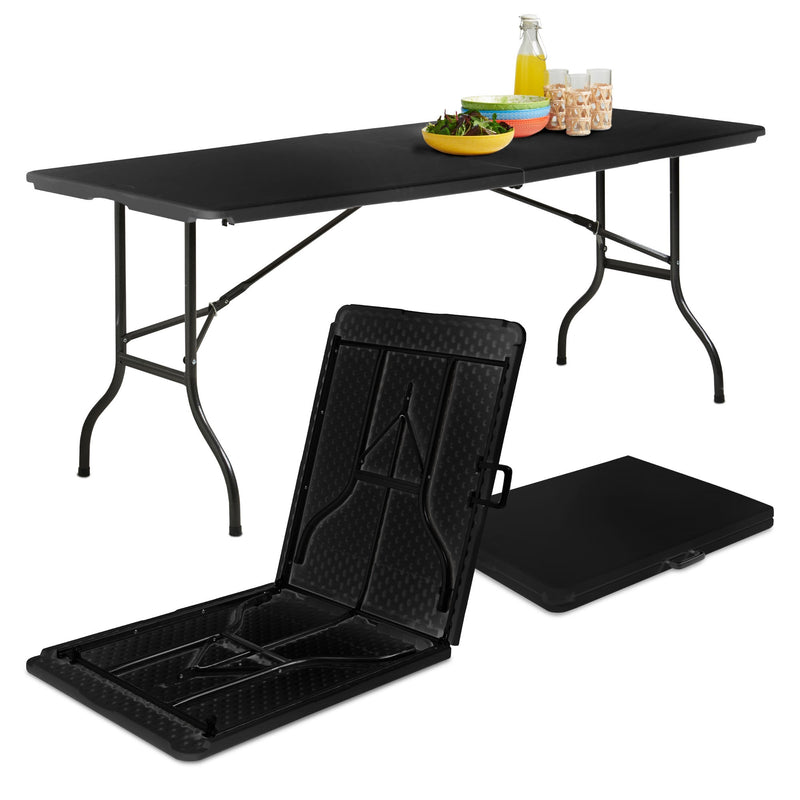 Folding Trestle Table - Black