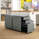 Vinsetto 3 Drawer File Cabinet, Lockable Metal Filling Cabinet - Yellow/Grey/Green