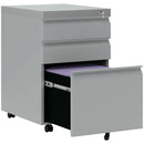 Vinsetto 3 Drawer File Cabinet, Lockable Metal Filling Cabinet - Yellow/Grey/Green