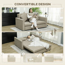 HOMCOM 2 Seater Sofa Bed Convertible Bed Settee w/ 2 Cushions