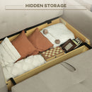 HOMCOM 2 Seater Sofa Bed Convertible Bed Settee w/ 2 Cushions