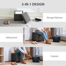 HOMCOM 40 cm Ottoman Storage Box with Removable Lid, Foot Rest