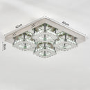 Livingandhome Square Large-size Glamourous Crystal LED Ceiling Light