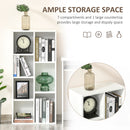 HOMCOM Bookcase Modern Bookshelf Cabinet For Home Office White