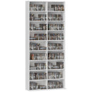 HOMCOM 640 CD Storage Unit 360 DVD Storage Tower W/ 18 Compartments