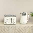 HOMCOM 1.7L 3000W Rapid Boil Kettle and 4 Slice Toaster Set Crumb Tray